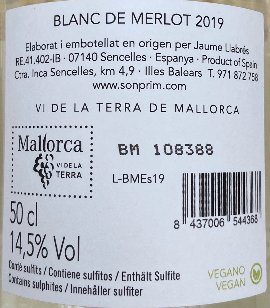 Blanc de Merlot 2019 Picknickflasche